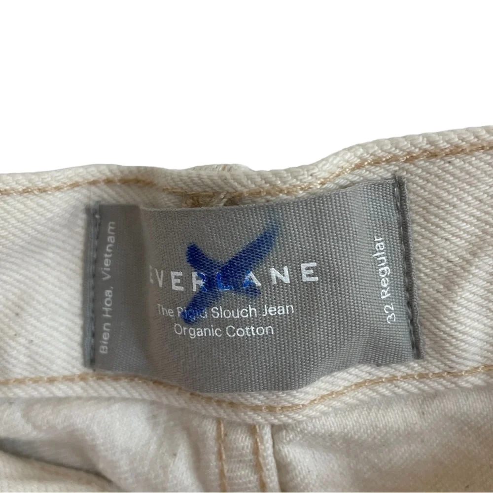 Everlane The Rigid Slouch Jean, Ecru, Size 32